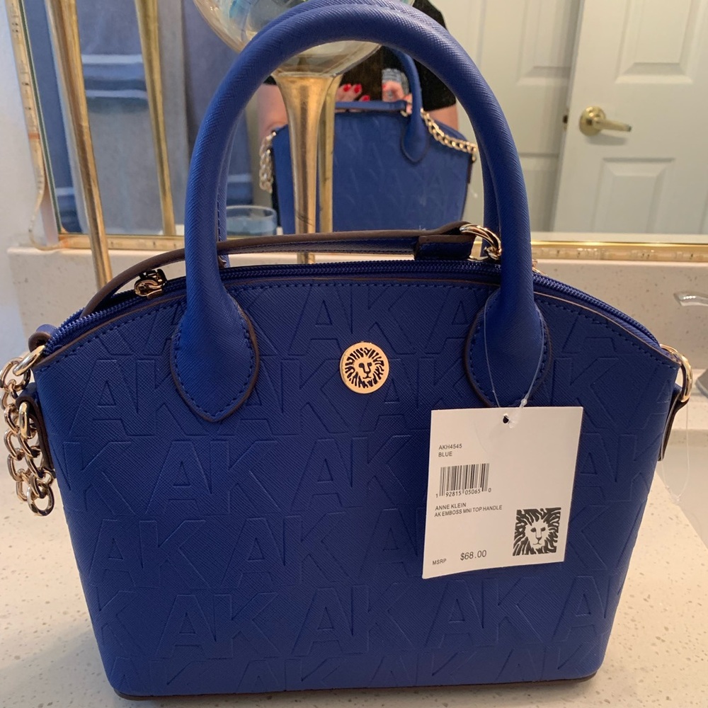 Anne Klein Blue Satchel Bag